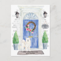 Samoyed Moving Announcement Briefkaart