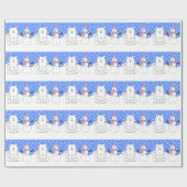 Samoyed N Snowman Cadeaupapier (Vlak)