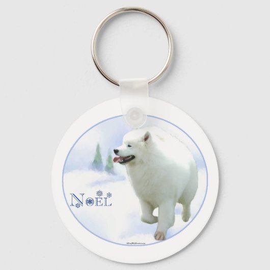 Samoyed Noel Sleutelhanger (Voorkant)