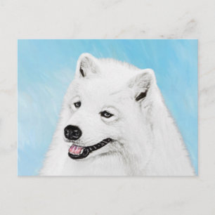 Samoyed Painting - Cute Original Dog Art Briefkaart