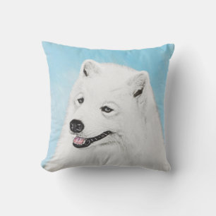 Samoyed Painting - Cute Original Dog Art Buitenkussen
