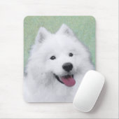 Samoyed Painting - Cute Original Dog Art Muismat (Met muis)