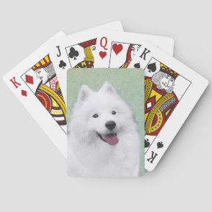Samoyed Painting - Cute Original Dog Art Pokerkaarten