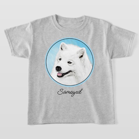Samoyed Painting - Cute Original Dog Art T-shirt (Laagn)