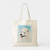 Samoyed Painting - Cute Original Dog Art Tote Bag (Achterkant)