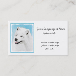 Samoyed Painting - Cute Original Dog Art Visitekaartje