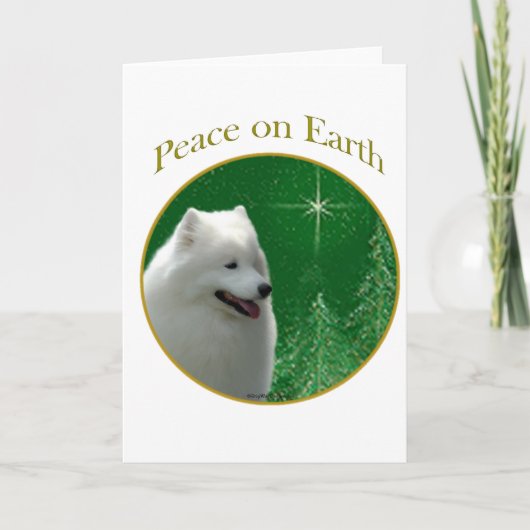 Samoyed Peace Feestdagen Kaart (Voorkant)