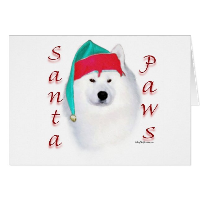 Samoyed Père Noël Paws (Devant horizontal)