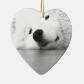 Samoyed Photo Dog White Keramisch Ornament (Rechts)