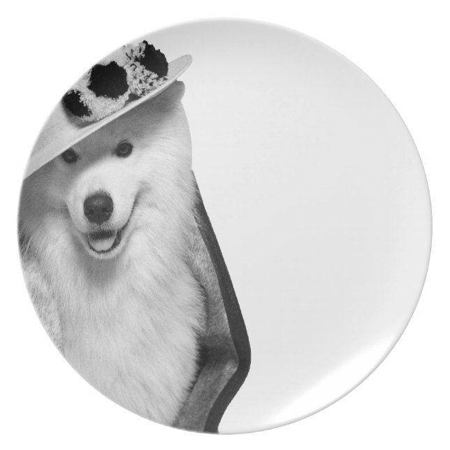 Samoyed Plate Melamine Bord (Voorkant)