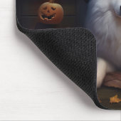 Samoyed pompoenen Halloween eng Muismat (Hoek)