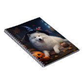 Samoyed pompoenen Halloween eng Notitieboek (Rechterzijde)
