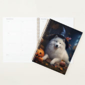 Samoyed pompoenen Halloween eng Planner (Display)