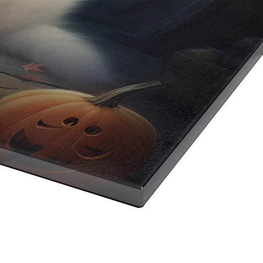 Samoyed pompoenen Halloween eng Snijplank (Hoek)