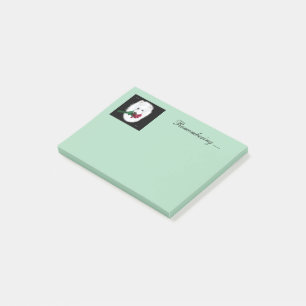 Samoyed Post-it Noteert 3M, 4X3 duim. "Herdenking" Post-it® Notes