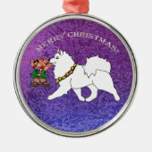 Samoyed Premium Metal Ornament (Voorkant)