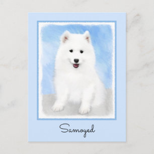 Samoyed Puppy Painting - Cute Original Dog Art Briefkaart