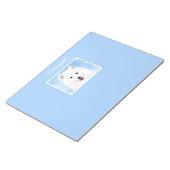 Samoyed Puppy Painting - Cute Original Dog Art not Notitieblok (Schuin)