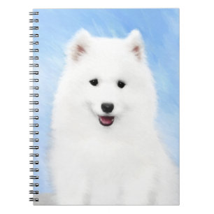 Samoyed Puppy Painting - Cute Original Dog Art Notitieboek