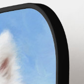 Samoyed Puppy Painting - Cute Original Dog Art Pickleball Paddle (Links Detail)