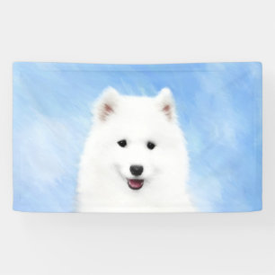 Samoyed Puppy Painting - Cute Original Dog Art Spandoek