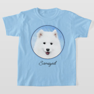 Samoyed Puppy Painting - Cute Original Dog Art T-shirt