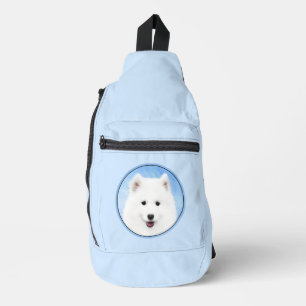 Samoyed Puppy Schilderij Wit Schattige Originele H Sling Bag