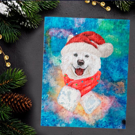 Samoyed Ras Hond Kerstmis Legpuzzel