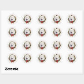 Samoyed ronde Stickers (Vel)
