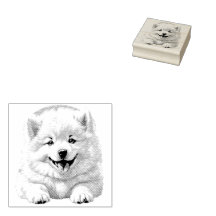 Samoyed Rubber Stamp