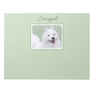 Samoyed schilderen - Kute Original Dog Art-laptop Notitieblok