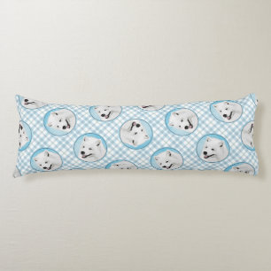 Samoyed Schilderen Wit Schattige Originele Pet Dog Lichaamskussen