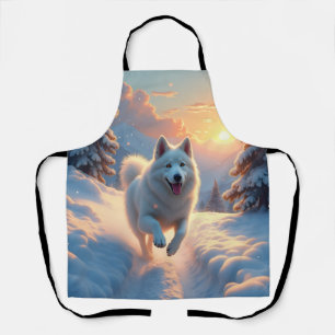 Samoyed Sneeuwberg Avontuur Kerstmis Schort