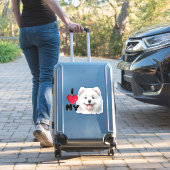 Samoyed Sweetheart Sticker (Koffer Insitu)