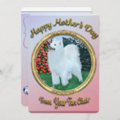 Samoyed Thema Moederdag Plat Kaart Personaliseerba (Voorkant / Achterkant)