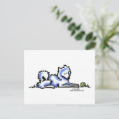 Samoyed Time Out Briefkaart (Staand voorkant)