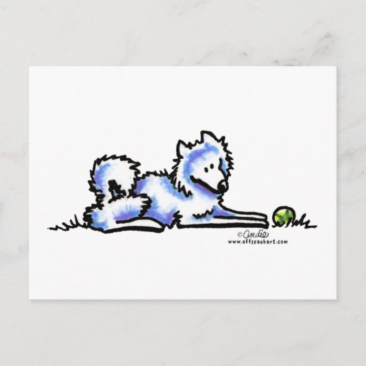 Samoyed Time Out Briefkaart (Voorkant)