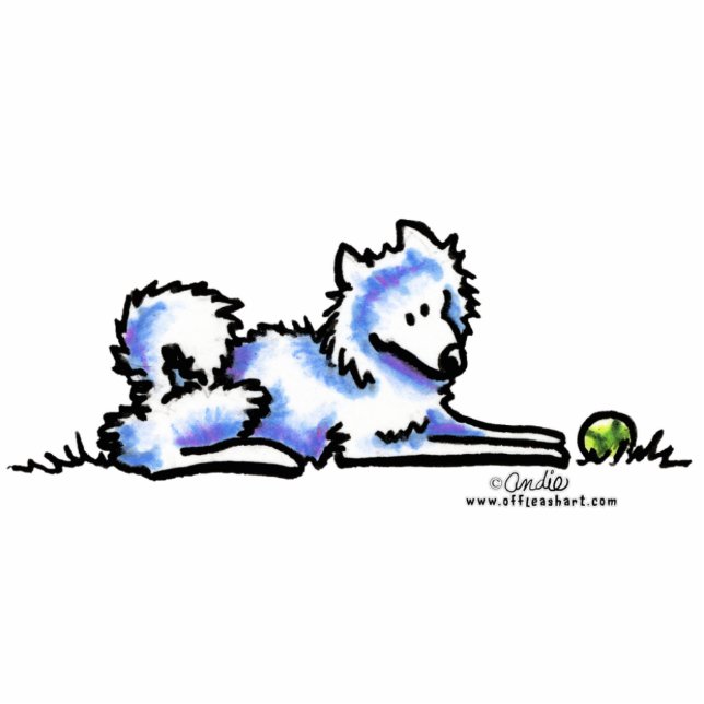 Samoyed Time Out Fotobeeldje Magneet (Voorkant)