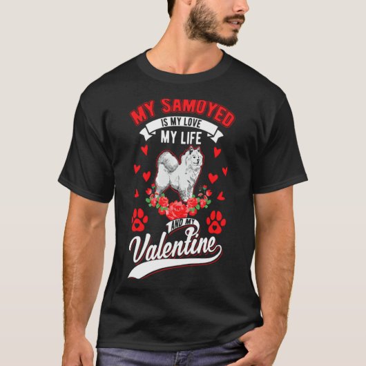 Samoyed Valentines Day Samoyed 1  T-shirt (Voorkant)