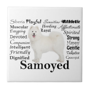 Samoyed vertrekt keramische tegel tegeltje