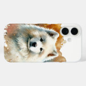 Samoyed Waterverf Art Case-Mate iPhone Case (Achterkant (horizontaal))