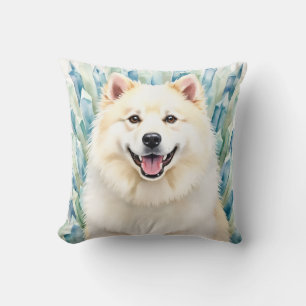 Samoyed Waterverf IJskristal Kunst Kussen
