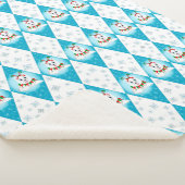 Samoyed Winter Holiday Diamond Pattern Sherpa Deken (3/4)