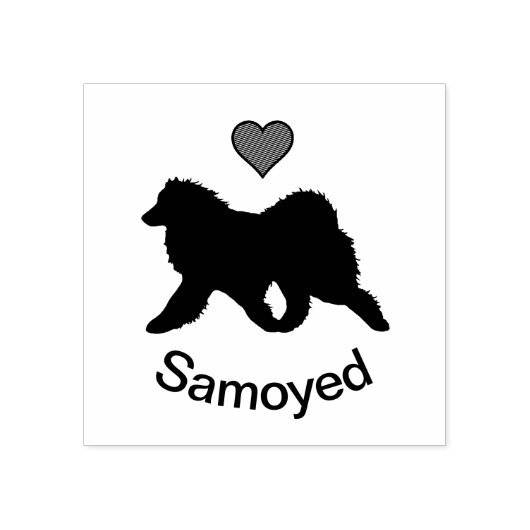 Samoyed Wood Art Stamp; Rubber Stamp Rubberstempel (Afrduk)
