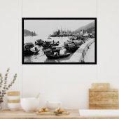 Sampans in Hongkong 1906 Poster (Keuken)