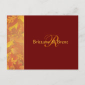 Sample bruiloft uitnodiging - Herfst bladeren Briefkaart (Achterkant)