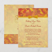 Sample bruiloft uitnodiging - Herfst Mist - Goud Briefkaart (Voorkant / Achterkant)