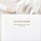 Sample Golden Dust Wedding Retrun Adres Etiket (Insitu)