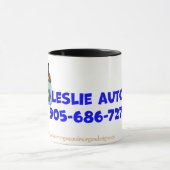 Sample mug to advertise your business. (Centre)