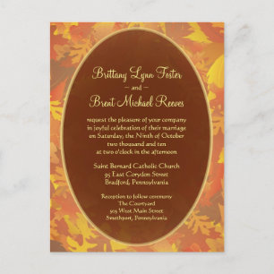 Sample Wedding Invitation - Autumn Mist Round Uitnodiging Briefkaart